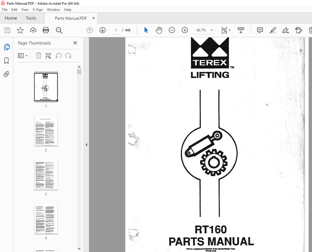 Terex Crane RT160 Parts Manual - PDF DOWNLOAD - HeyDownloads - Manual ...