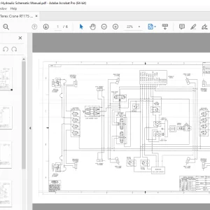 Terex Crane RT175 Electrical & Hydraulic Schematic Manual PDF