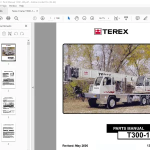 Terex Crane T300-1 Operator's Manual 12261-281 - PDF DOWNLOAD