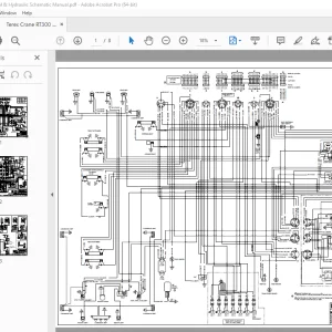Terex Crane RT300 Electrical & Hydraulic Schematic Manual PDF