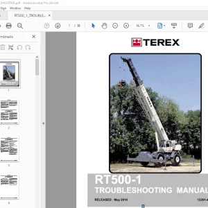 Terex Crane RT500-1 Troubleshooting Manual 12261-403 - PDF DOWNLOAD