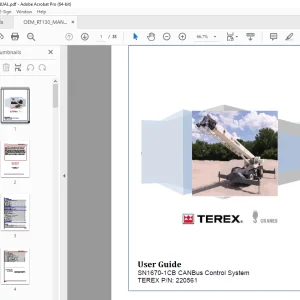 Terex Crane SN1670-1CB CANBus Control System Manual PDF