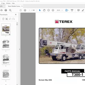 Terex Crane T300-1 Parts Manual 12261-280 - PDF DOWNLOAD