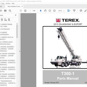 Terex Crane T300-1 Parts Manual 12261-684 - PDF DOWNLOAD