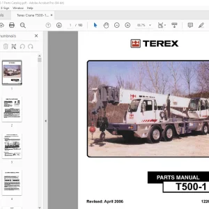 Terex Crane T500-1 Parts Manual 12261-277 - PDF DOWNLOAD