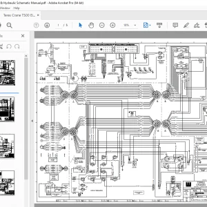 Terex Crane T500 Electrical & Hydraulic Schematic Manual PDF