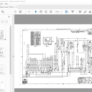 Terex Crane T750 Hydraulic Shematics Manual - PDF DOWNLOAD