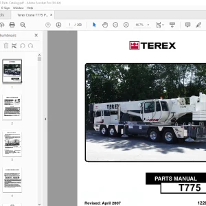 Terex Crane T775 Parts Manual 12261-272 - PDF DOWNLOAD