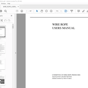 Terex Crane Wire Rope User Manual - PDF DOWNLOAD