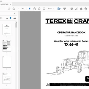Terex Cranes TX 66-41 Handler with telescopic boom Operator's Manual - PDF