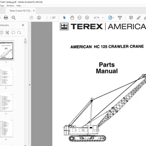 Terex Crawler Crane HC 125 Parts Manual - PDF DOWNLOAD