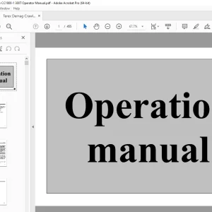 Terex Demag Crane CC 1800-1 300T Operation Manual - PDF DOWNLOAD