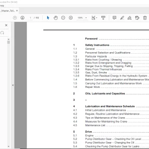 Terex Demag Crane CC 2500-1 Lubrication Manual - PDF DOWNLOAD