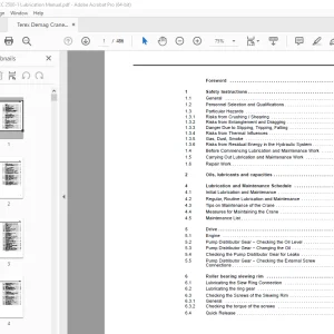Terex Demag Crane CC 2500-1 Lubrication Manual - PDF DOWNLOAD