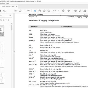 Terex Demag Crane CC2800-1 600T Rigging Configurations Manual PDF