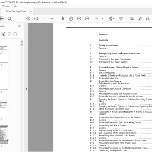 Terex Demag Crawler Crane CC1500 250 Ton Mouting Manual PDF