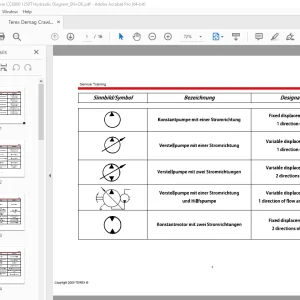 Terex Demag Crawler Crane CC6800 1250T Hydraulic Diagram Manual_EN+DE  PDF
