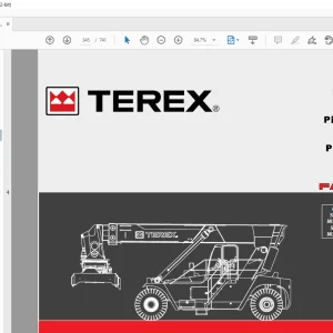Terex Fantuzzi Reggiane CS 45 KM Operator & Parts manual + Electrical & Hydraulic Diagrams Manual