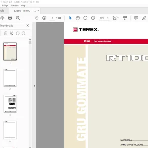 Terex Gru Gommate RT100 RT100 Uso e manutenzione - PDF DOWNLOAD