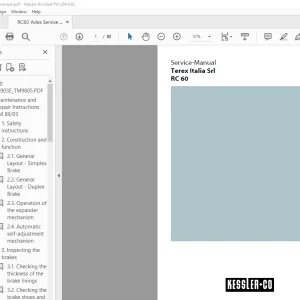 Terex Italia Srl RC 60 Service Manual - PDF DOWNLOAD