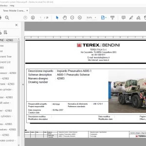 Terex Mobile Crane A600 Pneumatic system Manual - PDF DOWNLOAD