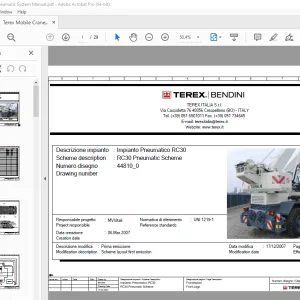 Terex Mobile Crane RC30 Pneumatic System Manual - PDF DOWNLOAD