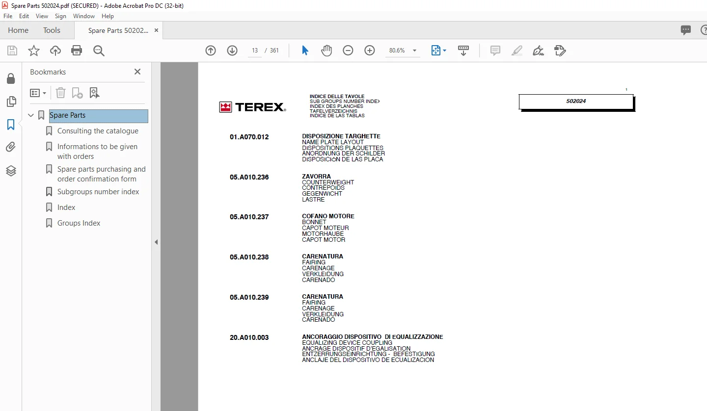 Terex Reachstacker T45 Spare Parts Manual - PDF DOWNLOAD - Image 3