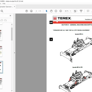 Terex Spreader SRP 45 Spare parts Manual - PDF DOWNLOAD