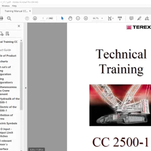 Terex Terrain Crane CC 2500-1 Technical Training Manual - PDF DOWNLOAD