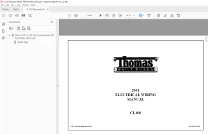 Thomas Built BUSES CL100 2001 ELECTRICAL WIRING MANUAL - PDF DOWNLOAD
