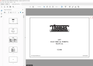 Thomas Built Buses CL960 1997 Electrical Wiring Manual - PDF DOWNLOAD