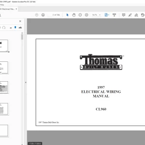 Thomas Built Buses CL960 1997 Electrical Wiring Manual - PDF DOWNLOAD
