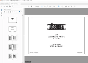 Thomas Built BUSES ER-TRANSIT 1997 ELECTRICAL WIRING MANUAL TBB85410193