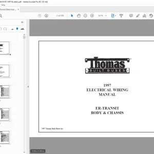 Thomas Built BUSES ER-TRANSIT 1997 ELECTRICAL WIRING MANUAL TBB85410193