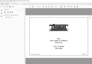 Thomas Built BUSES SAF-T-LINER ER & HD 2001 ELECTRICAL WIRING MANUAL TBB85410302