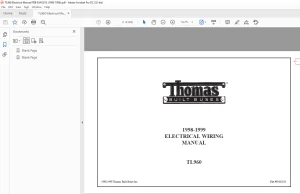 Thomas Built Buses TL960 1998-1999 Wiring Diagram 85410215 PDF