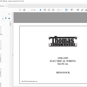 Thomas Built Buses 1998-1999 Minotour Electrical Wiring Manual
