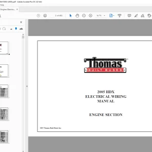 Thomas Built Buses 2005 HDX - ENGINE ELECTRICAL WIRING MANUAL