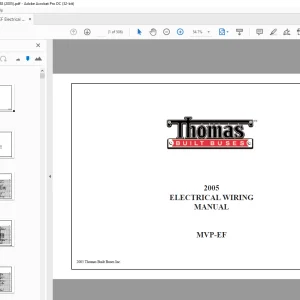 Thomas Built Buses 2005 MVP-EF Electrical Wiring Manual -  PDF DOWNLOAD
