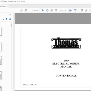 Thomas Built Buses Conventional 1999 Electrical Wiring Manual PDF