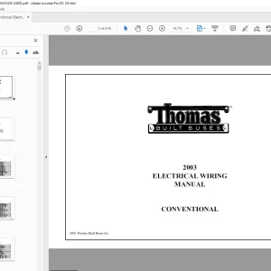 Thomas Built Buses CONVENTIONAL 2003 ELECTRICAL WIRING MANUAL  -  PDF DOWNLOAD