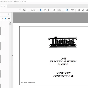 Thomas Built Buses Conventional 2004 Electrical Wiring Manual  - PDF DOWNLOAD
