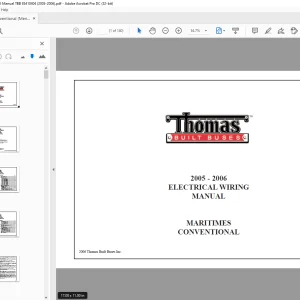 Thomas Built Buses Conventional 2005-2006 Electrical Wiring Manual  - PDF DOWNLOAD