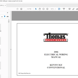 2006 Thomas Built Buses Conventional Electrical Wiring Diagram Manual