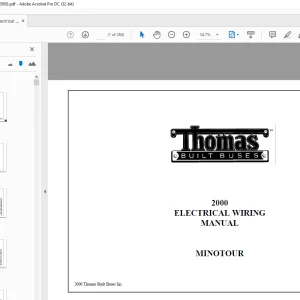 Thomas Built Buses MINOTOUR 2000 ELECTRICAL WIRING MANUAL