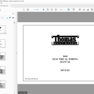Thomas Built Buses MVP-EF 2000 Electrical Wiring Manual