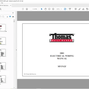 Thomas Built Buses MVP-EF 2001 ELECTRICAL WIRING MANUAL