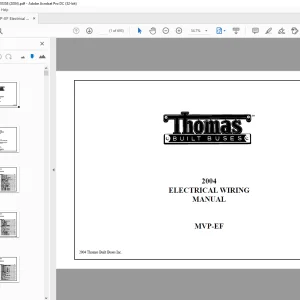 Thomas Built Buses MVP-EF 2004 Electrical Wiring Manual - PDF DOWNLOAD