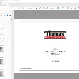 Thomas Built Buses MVP-EF 2006 Electrical Wiring Manual