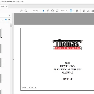Thomas Built Buses MVP-EF 2006 KENTUCKY ELECTRICAL WIRING MANUAL